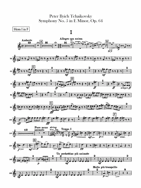 Horn 1, 2, 3, 4 (F)