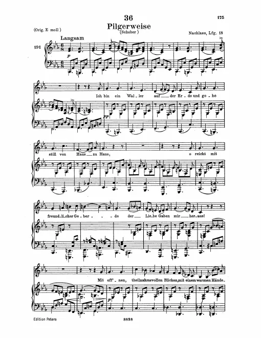 Complete Score (Low Voice, transposed to )
