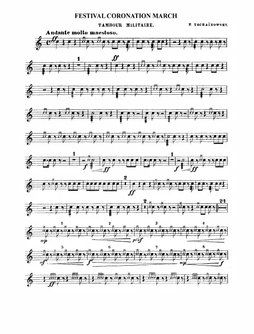Snare Drum, Triangle, Bass Drum/Cymbals