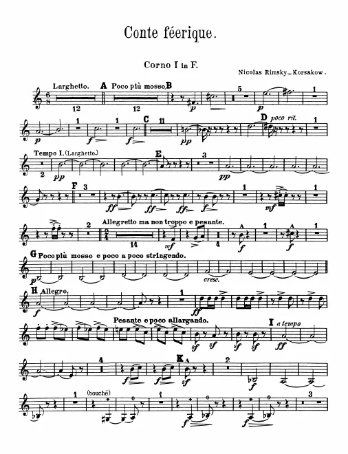 Horn 1, 2, 3, 4 (F)