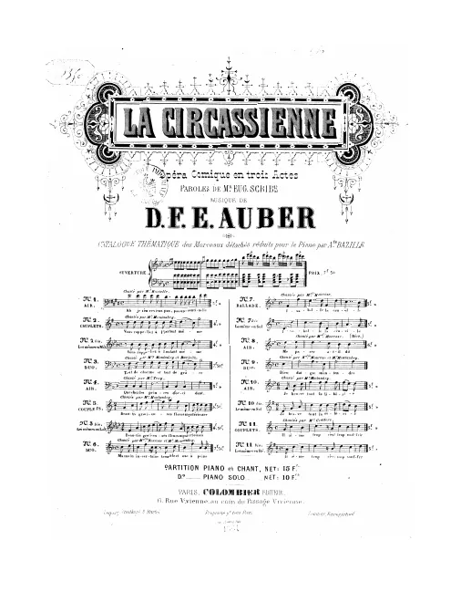 No.11bis, Couplets: "Il aime trop" (Act III, No.19)