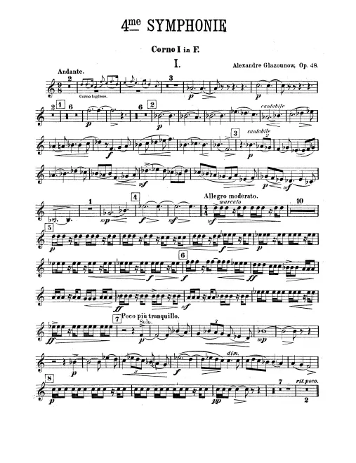 Horn 1, 2, 3, 4 (F)
