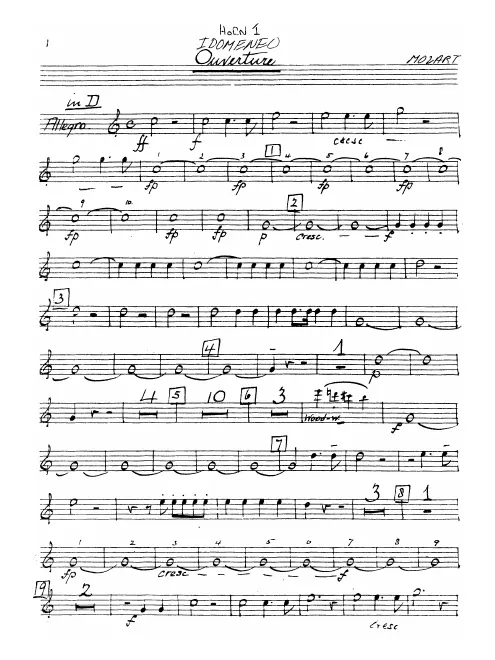 Horn 1 (B/C/D/E/F/G)