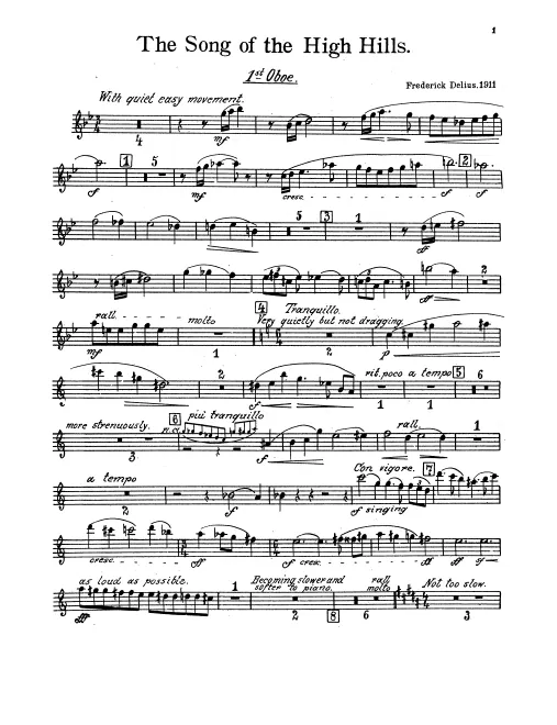 Oboe 1, 2, English Horn