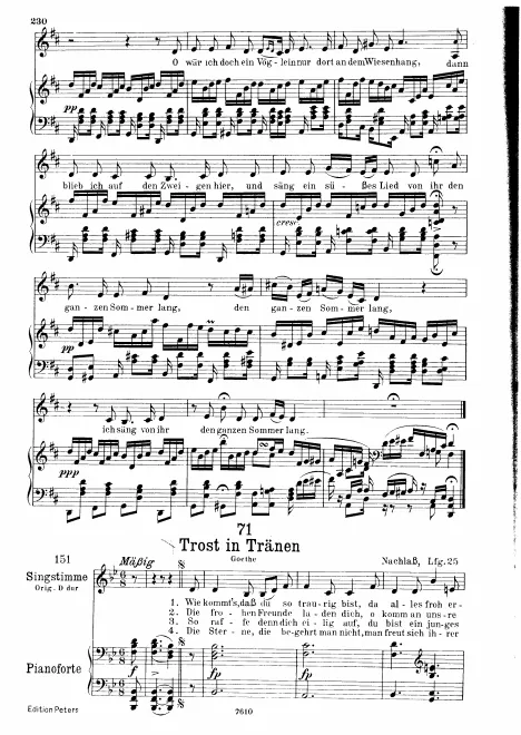 Complete Score (Low Voice, transposed to )