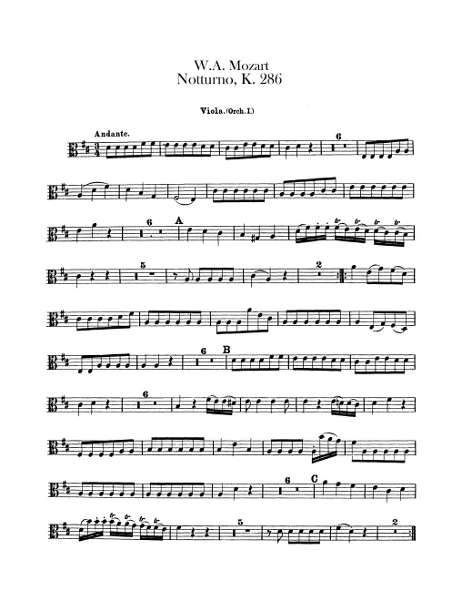 Violas (Orchestra I, II, III, IV)