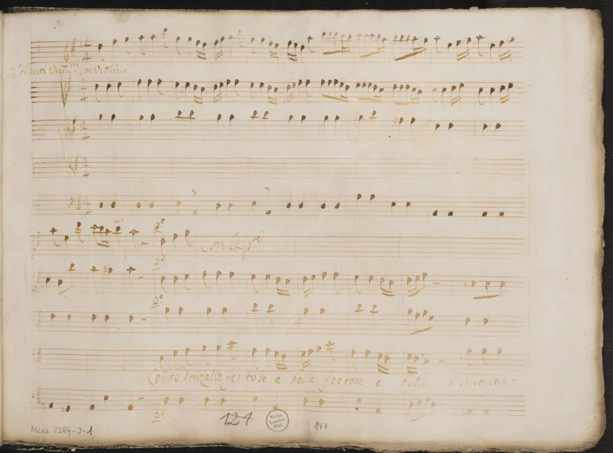 Act III, Sc.11. Aria of Elpina: Cento donzelle festose e belle