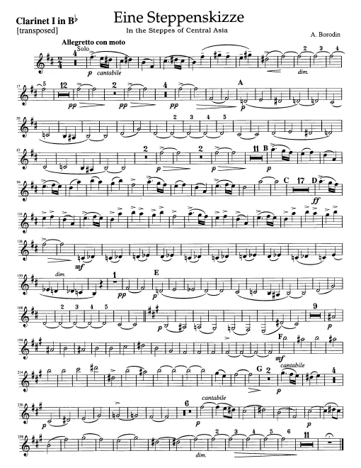 Clarinet 1/2 (B), Trumpet 1/2 (B), Trombone 1/2 (bass clef)