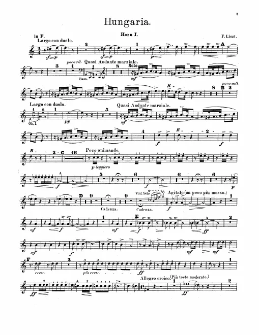 Horn 1, 2, 3, 4 (F)