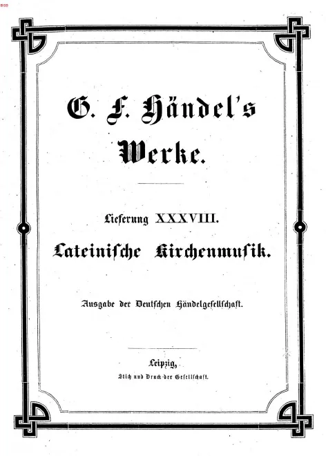 38. Lateinische Kirchenmusik (1872)