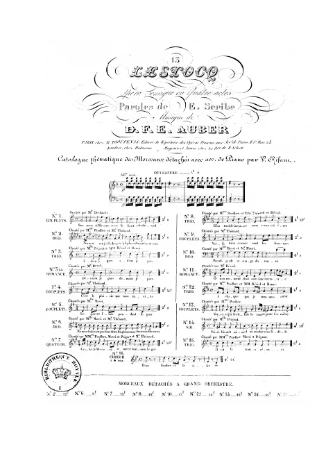 No.13, Couplets: "Voyez si j'ai les habits" (Act III, No.14b)