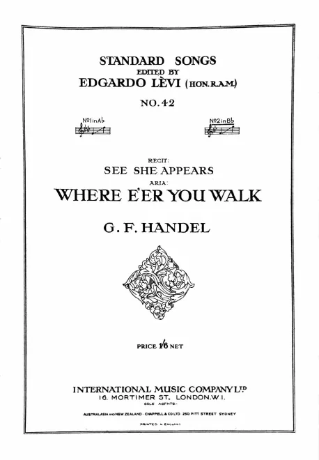 Act II, Sc.3. Recit, Aria (Tenor): See she appears... Where'er you walk