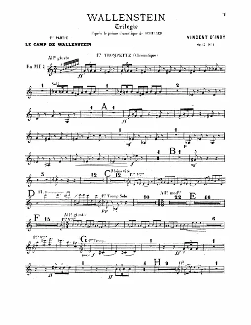 Trumpet 1, 2 (E/F), Cornet 1, 2 (A/B♭)