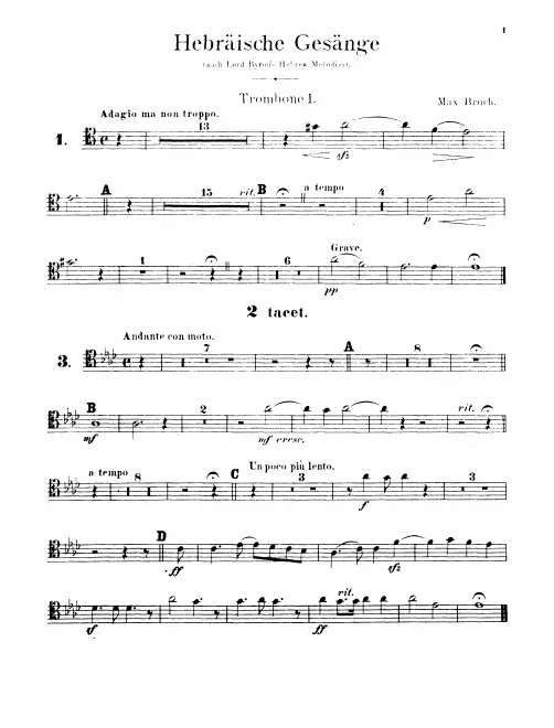 Trombone 1, 2, Bass Trombone