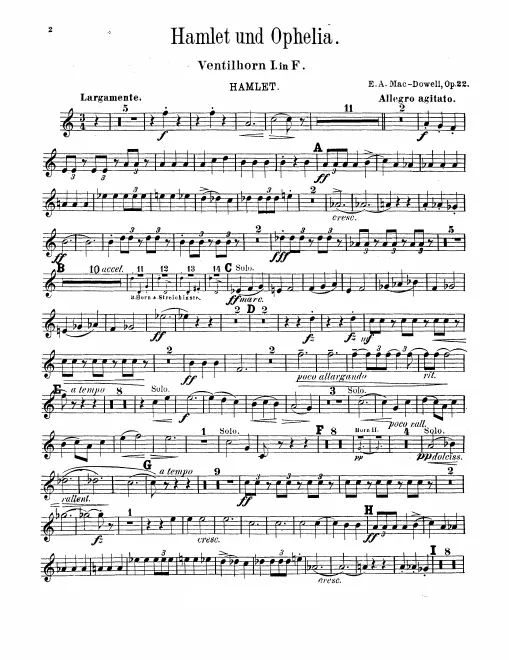 Horn 1, 2, 3, 4 (F)