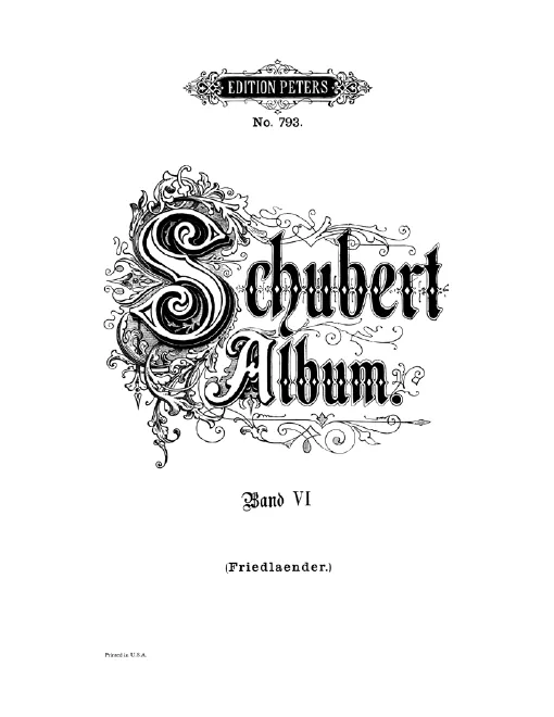 Complete Lieder, Book 6, part 1