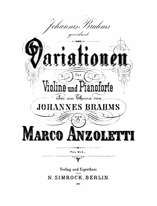 Complete Score and Violin Part (black and white)
