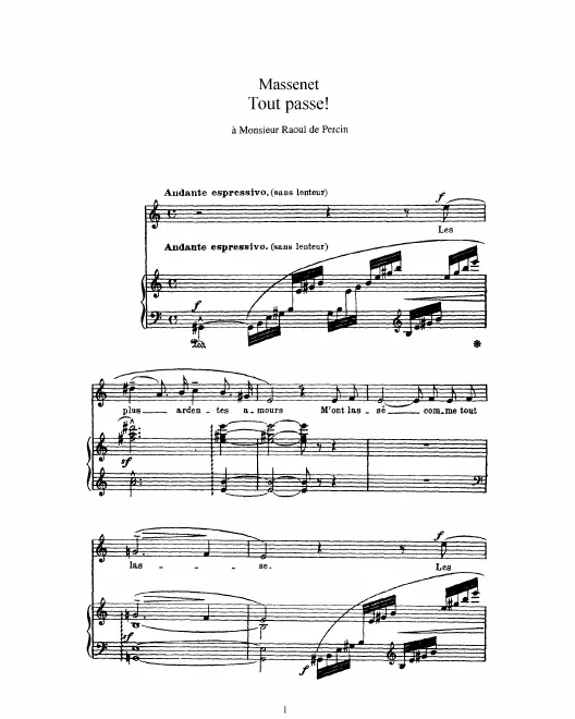 Complete Score (A minor: high voice and piano)