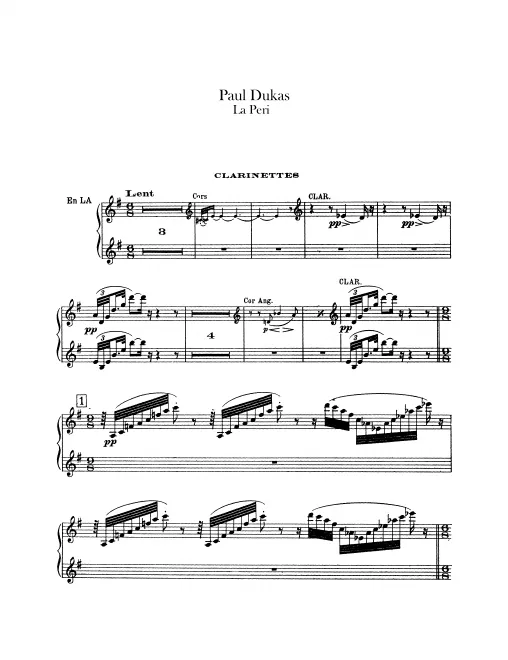 Clarinet 1/2 (in A), Bass Clarinet (in B♭)