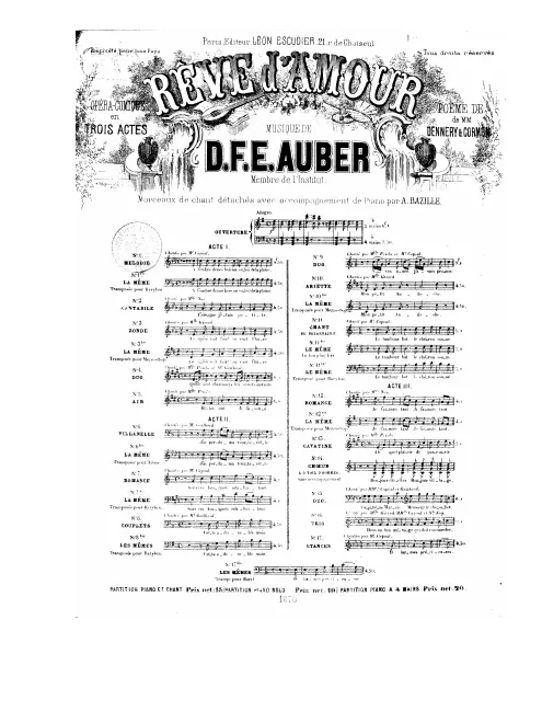 No.10, Ariette: "Mon petit Andoche" (Act II, No.10)