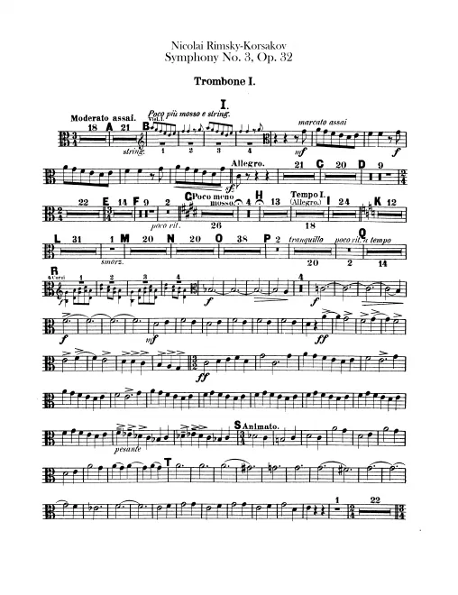 Trombone 1, 2, 3, Tuba
