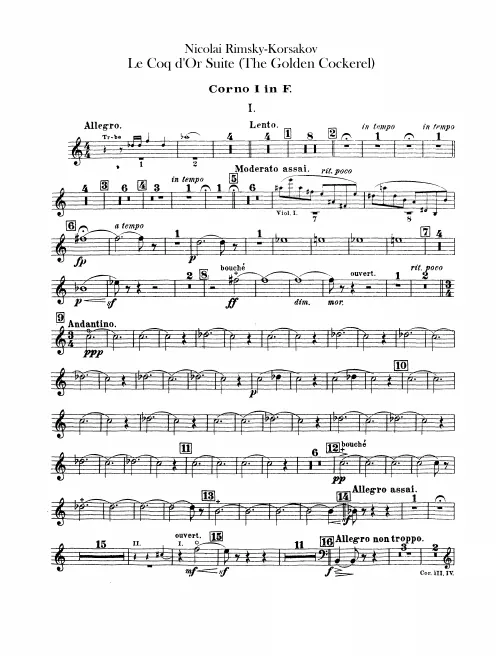 Horn 1, 2, 3, 4 (F)
