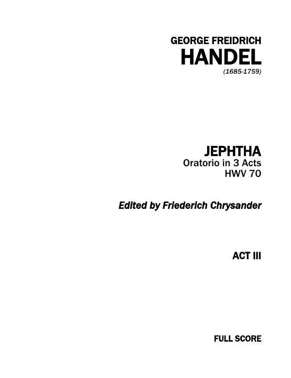 Complete Score (Act III)