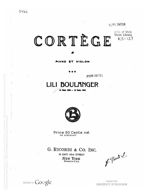 Complete Score and Violin Part