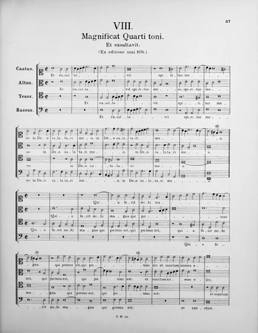 Magnificat Quarti toni (even verses)