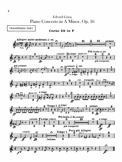 Horn 3 (F, transposed)