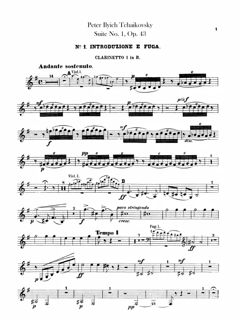 Clarinet 1, 2 (B, A)