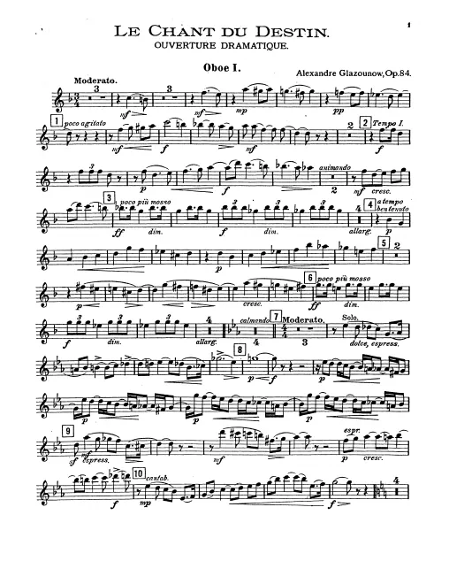 Oboe 1, 2, English Horn