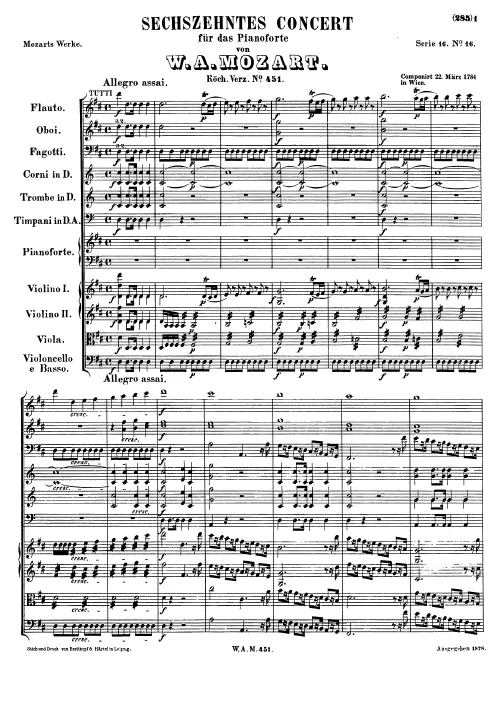 I. Allegro assai II. Andante
