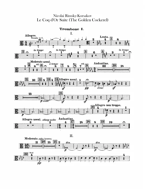 Trombone 1, 2, 3, Tuba