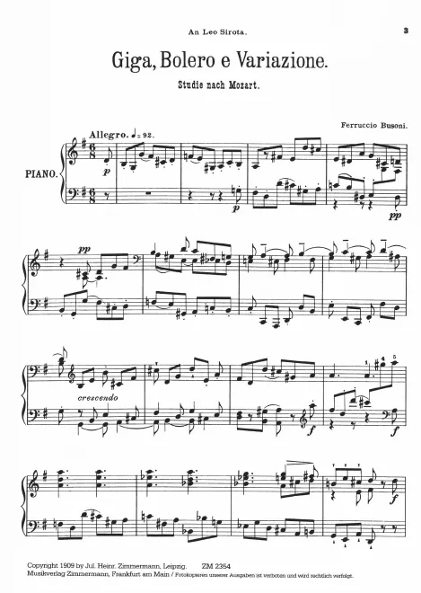 3. Giga, Bolero e Variazione