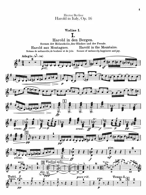 Violins I, II