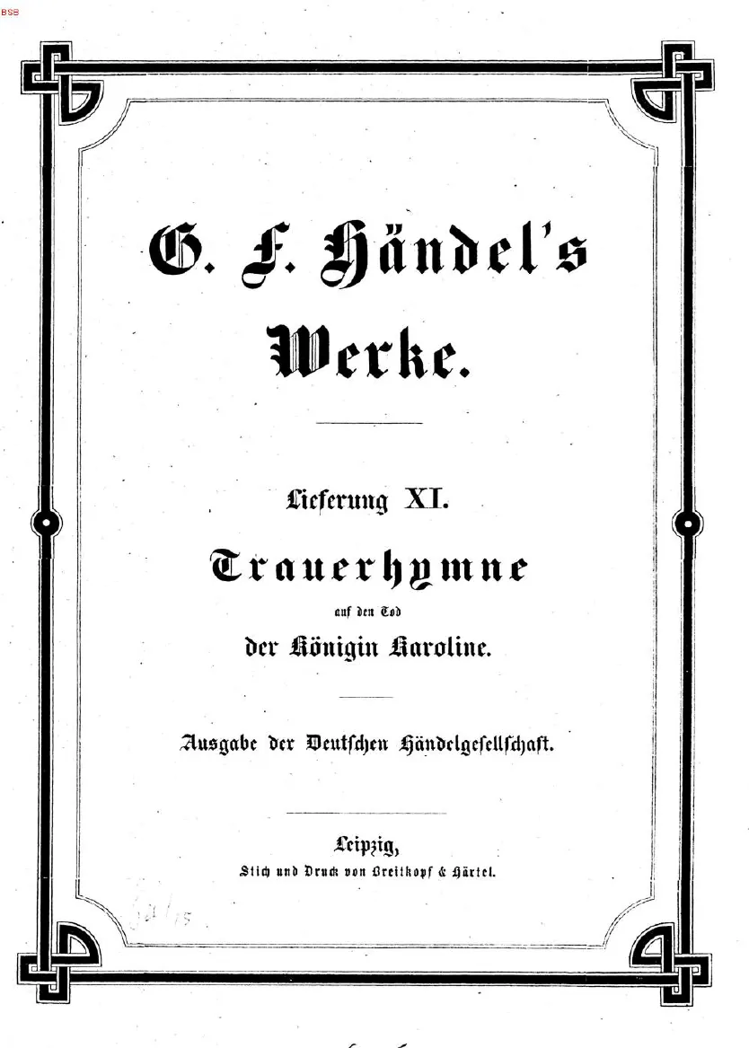 11. Trauerhymne auf den Tod der Königin Karoline (1861)