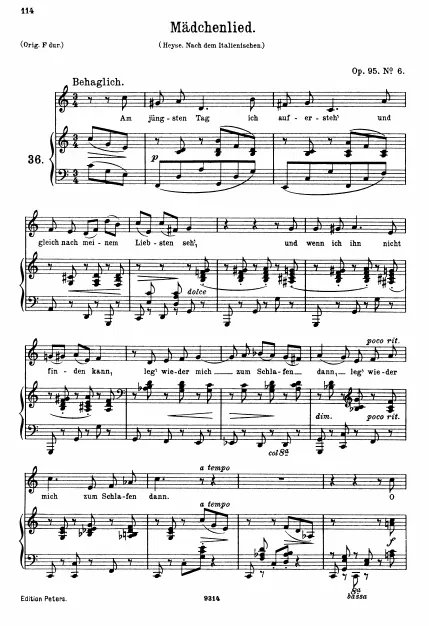 6. Mädchenlied