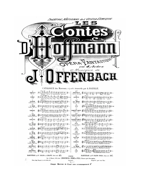 No.8 bis , Couplets: "Une poupée aux yeux d'émail"