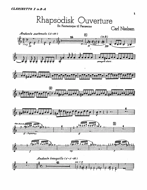 Clarinet 1 (A/B), 2 (A/B/E)