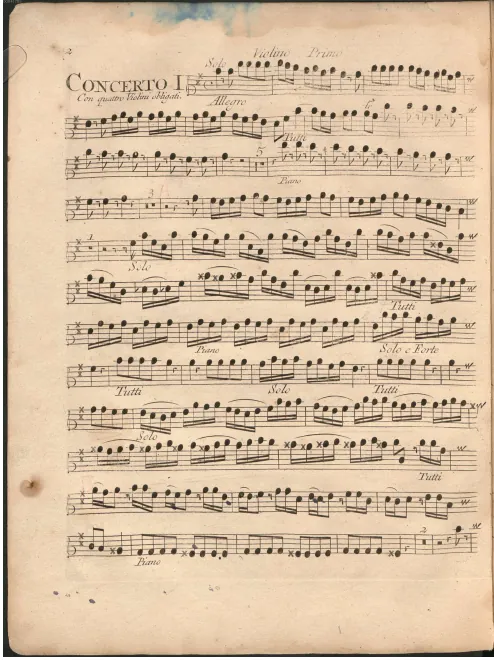 Violins I (solo and ripieno)