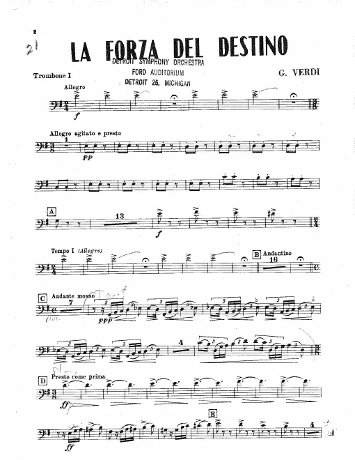 Trombone 1, 2, 3, Tuba