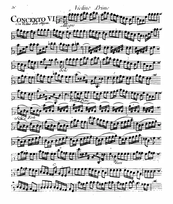 Violins I (solo and ripieno)
