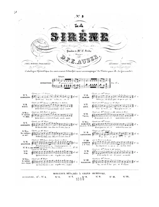 No.5, Air: "Qu'est-ce donc mes amis" (C major)