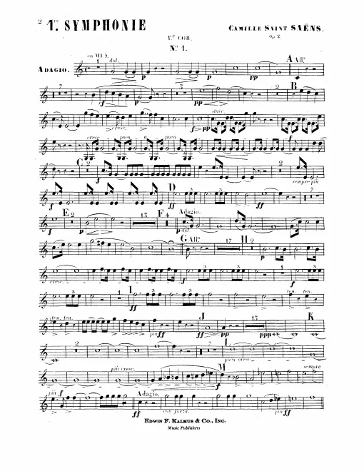 Horn 1, 2 (E/G/E/F), 3, 4 (C/E/E)