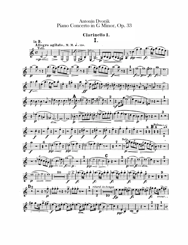 Clarinets 1, 2 (in B, A)