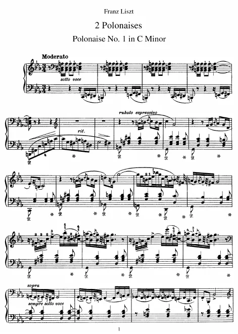 1. Polonaise mélancolique (S.223/1)