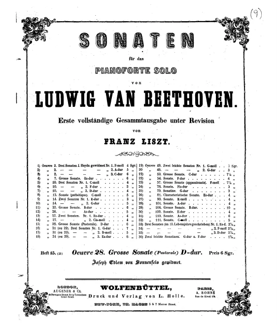 Heft 15. Piano Sonata No.15, Op.28