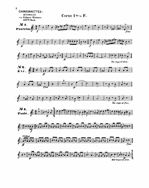 Horn 1, 2, 3, 4 (F)