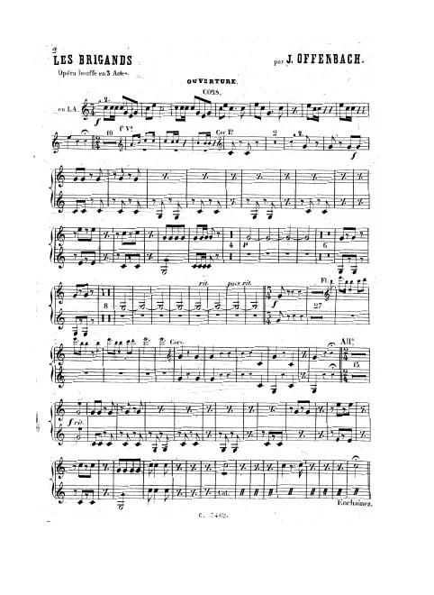 Horns (in D, E, E, F, G, A, A, B)
